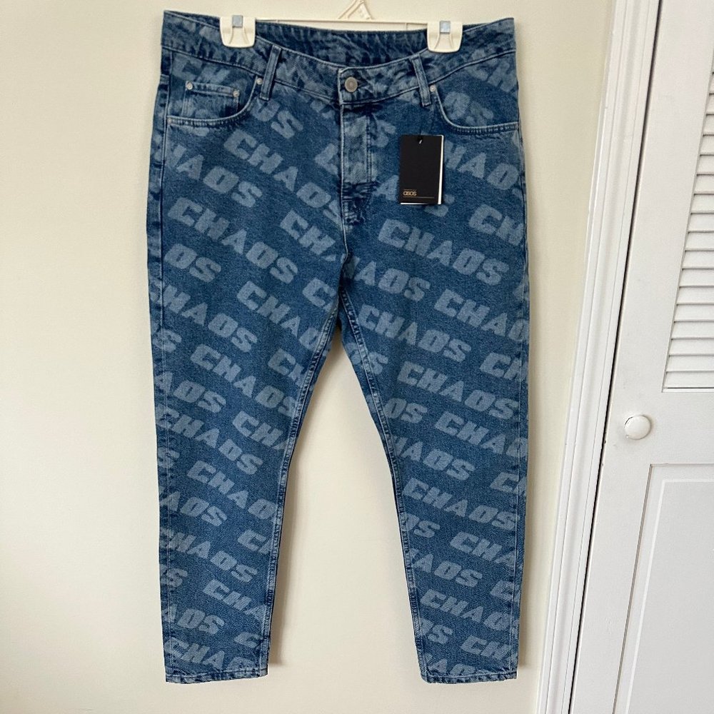 Chaos Print Vintage Denim (36W)